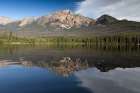 Pyramid Mountain and Pyramid Lake, Jasper National Park. Alberta, Canada Art Print